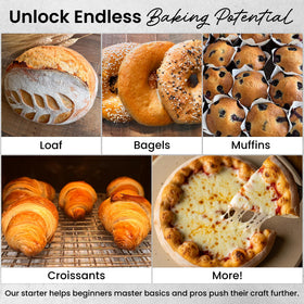 ERNEY muffins, focaccia, and pizza dough ready-to-bake scene for versatile recipes