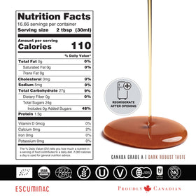 Escuminac cocktail-maple syrup enhances cocktails and creative drinks.