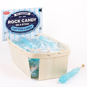 Espeez extra large rock candy stick light blue on display for candy buffets