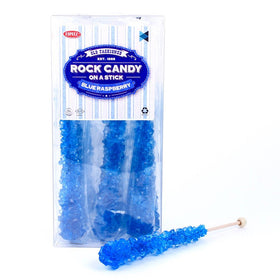 Espeez extra-large blue raspberry rock candy sticks packaging for elegant display.