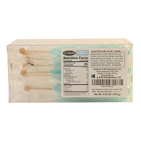 Espeez light blue rock candy on a 6.5-inch stick ideal for party favors