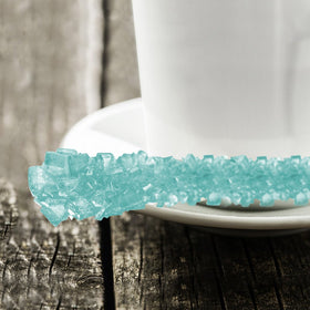 Espeez blue rock candy sticks paired with white decor for events