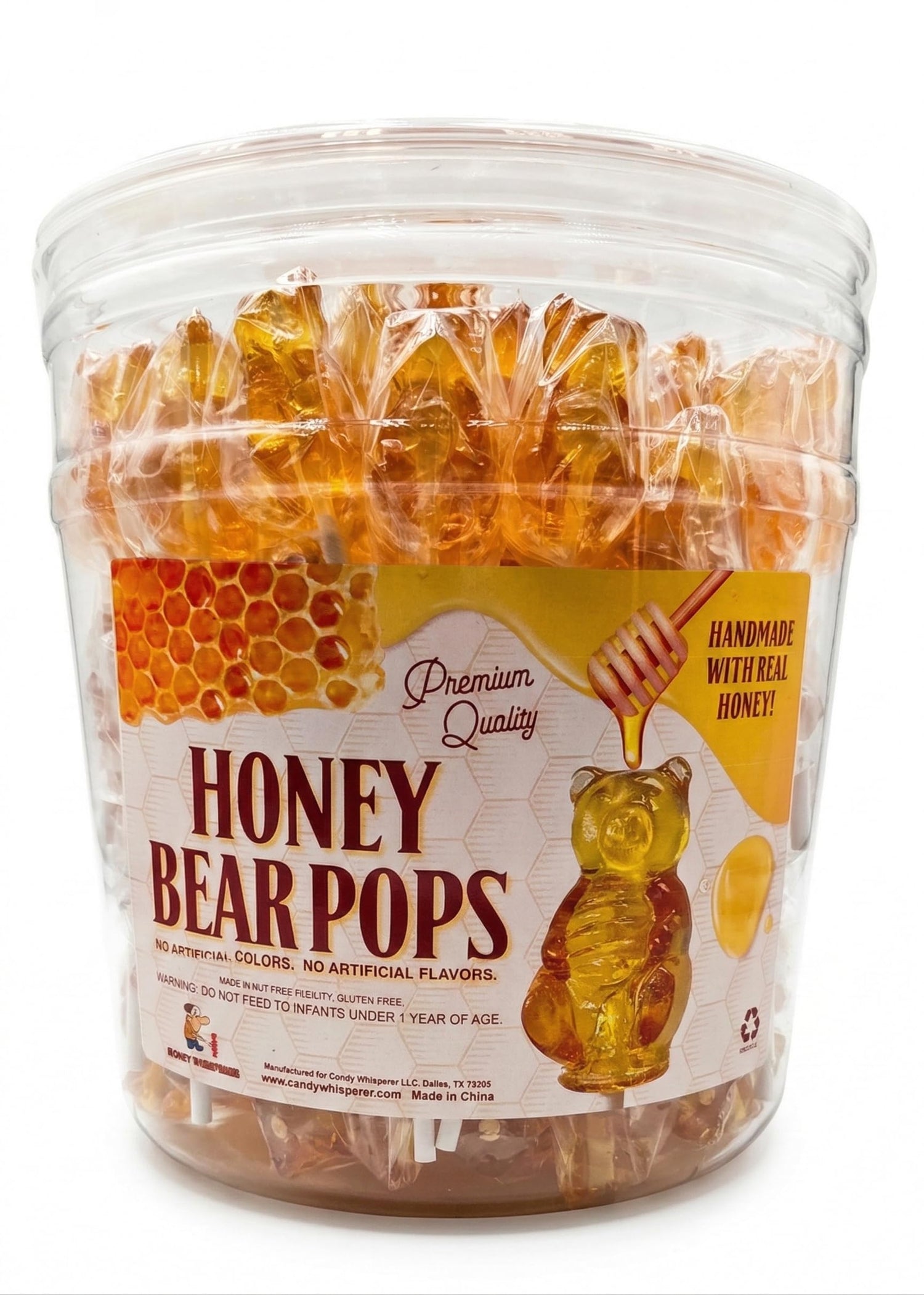 Espeez Honey Bear Pops on a stick, adorable party candy for birthdays and gifting.