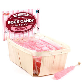 Espeez pink cherry rock candy stick 24g for eye catching dessert tables at events