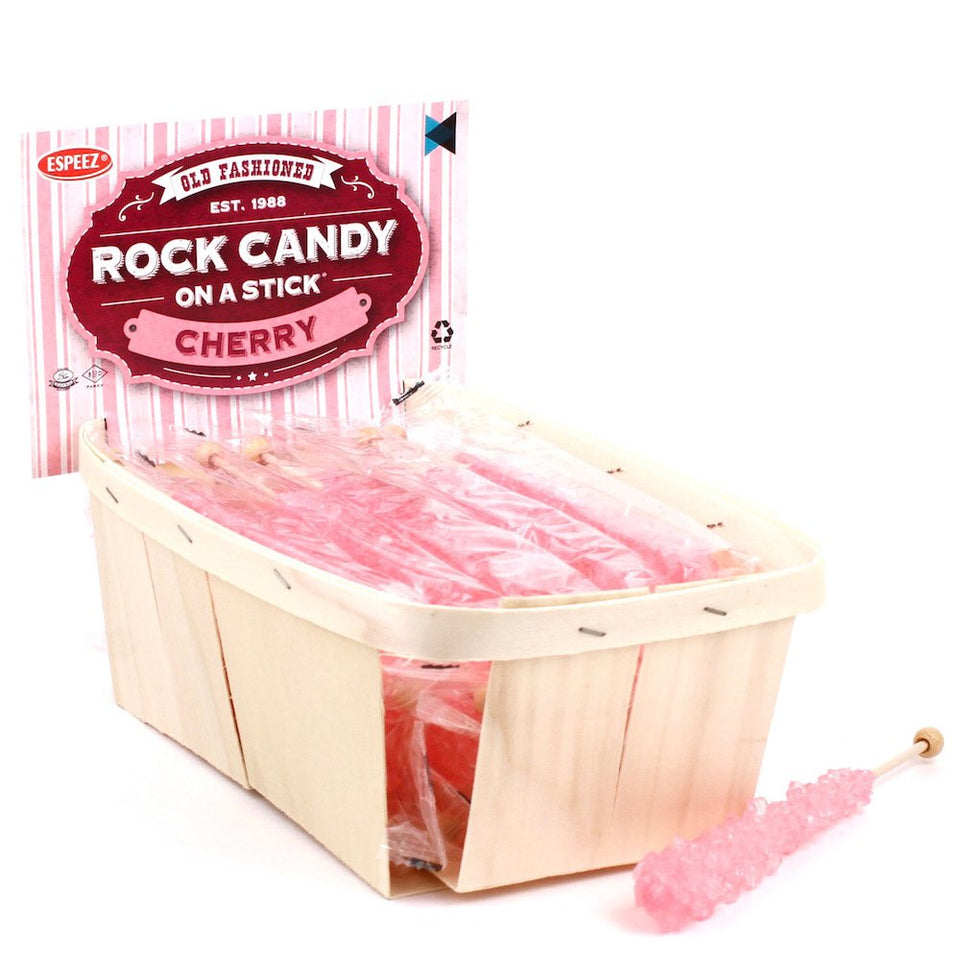 Espeez pink cherry rock candy stick 24g for eye catching dessert tables at events