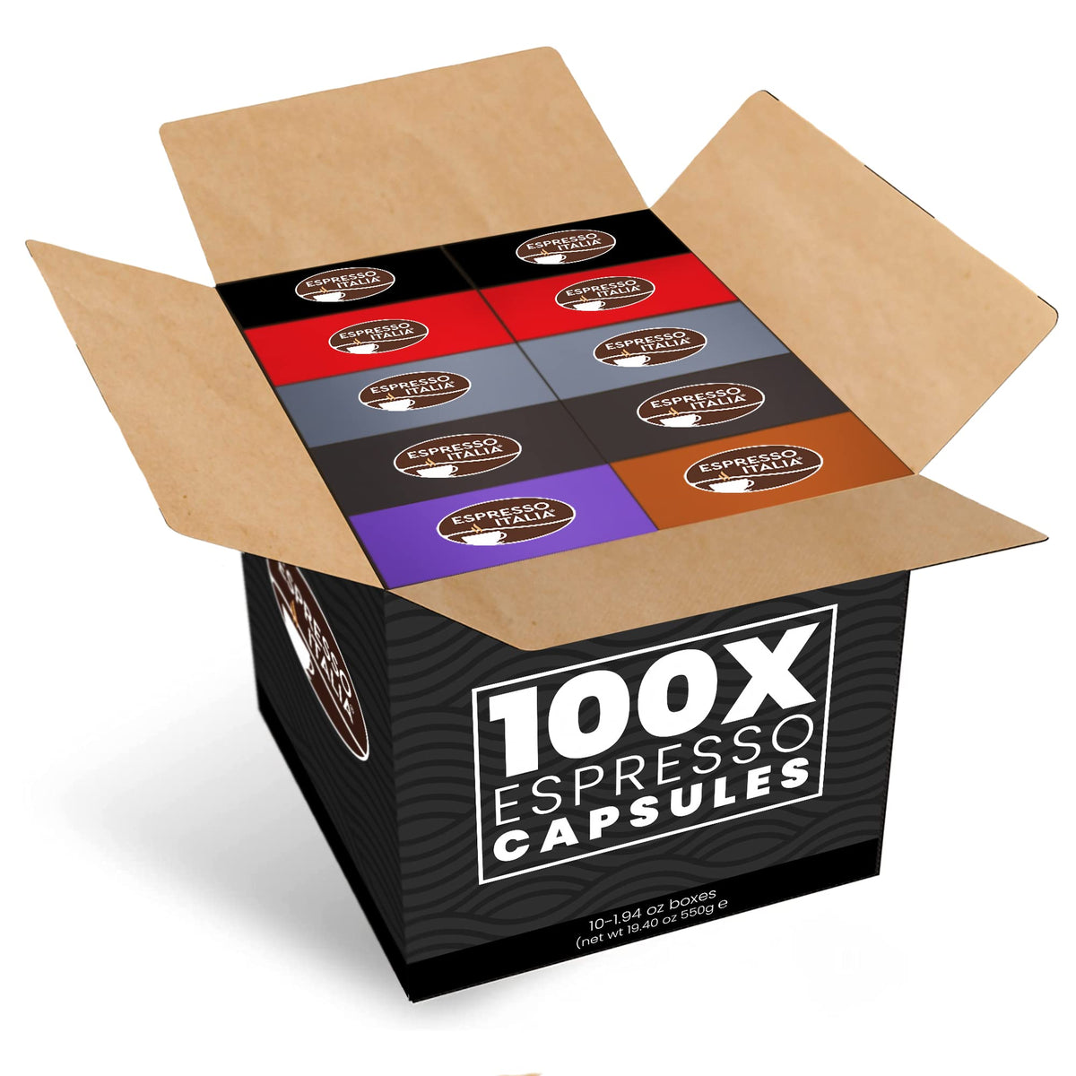 Espresso Italia hermetically sealed capsules preserve freshness and aroma.