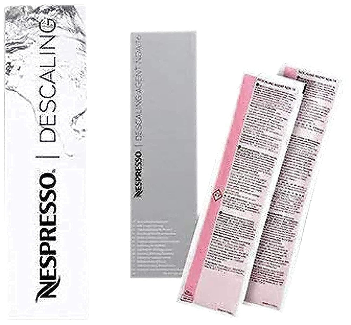 Espresso Nespresso descaling kit with two units supports longer machine life and smoother espresso.