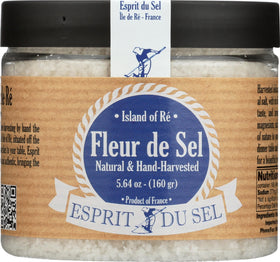 Esprit Du Sel Fleur De Sel jar crystals for finishing dishes with subtle minerals.