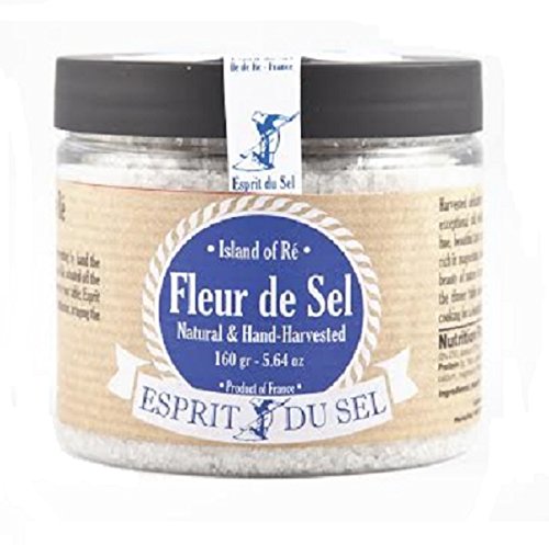 Esprit Du Sel Fleur De Sel jar with delicate crystals for finishing dishes.