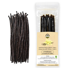 ESSENCE VANILLA BEANS 25-plump Tahitian beans for premium extracts and baking