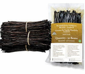 ESSENCE vanilla beans Grade B, 4-5 inches, ideal for vanilla extract.