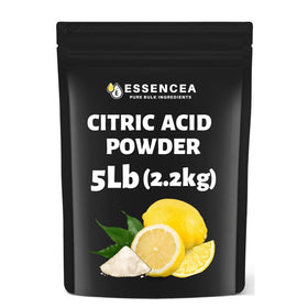Essencea Citric Acid 5lb pouch for resealable storage and bulk convenience.