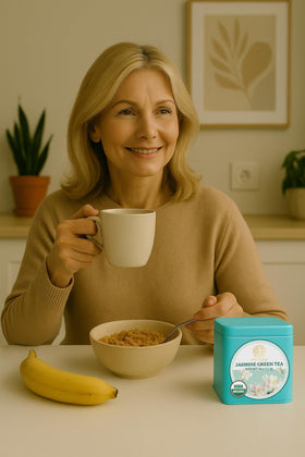 Essencesip giftable jasmine tea tin for tea lovers.