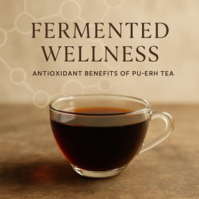 Essencesip Pu-erh steeped cup highlighting earthy, mellow notes.