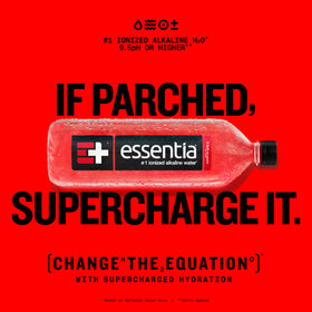Back view of the Essentia bottle with a secure seal.