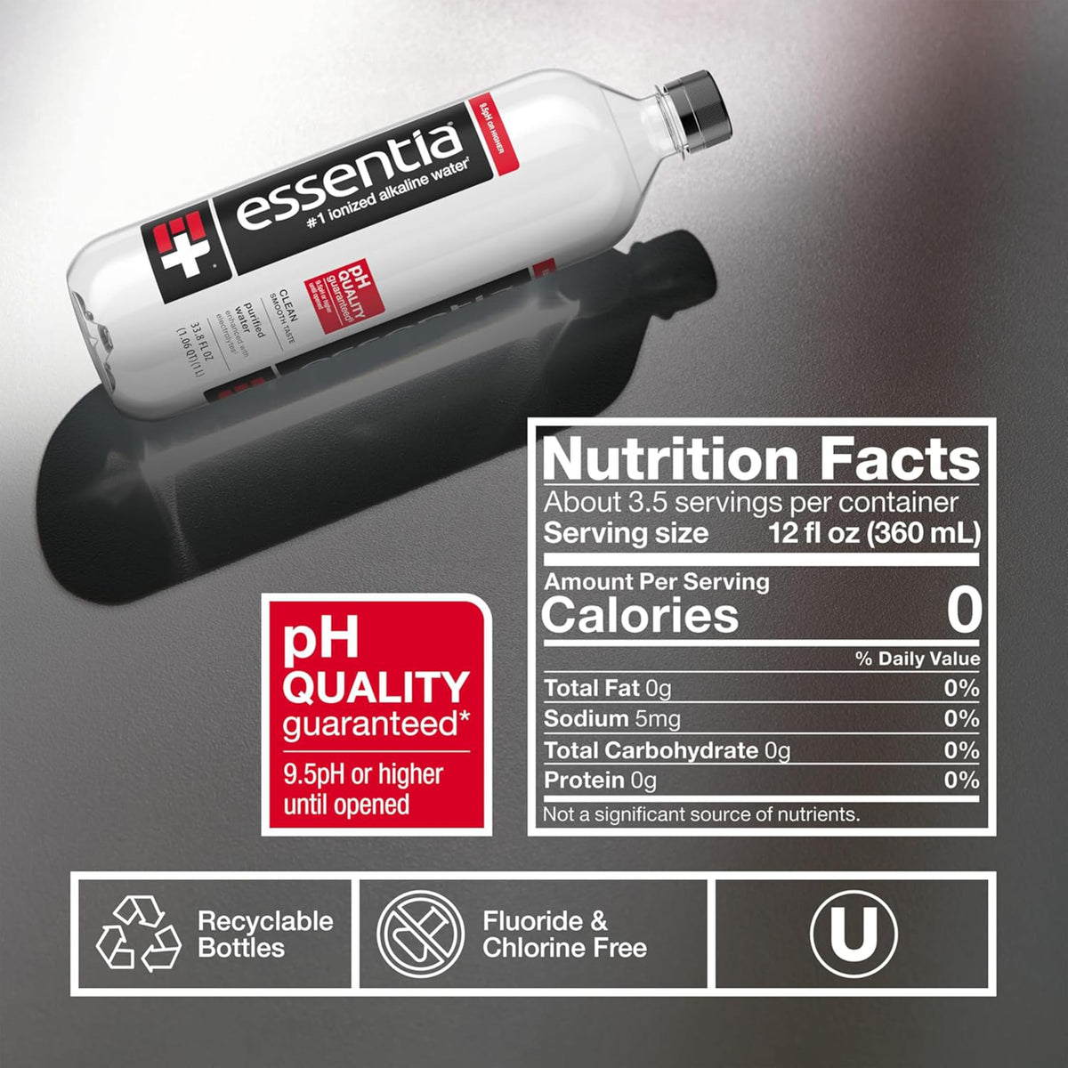 Essentia Water during training helps quick post-workout rehydration.