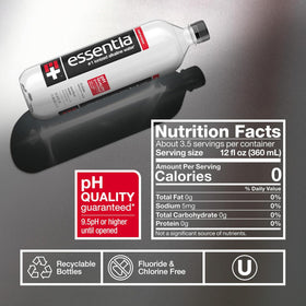 Essentia Water during training helps quick post-workout rehydration.