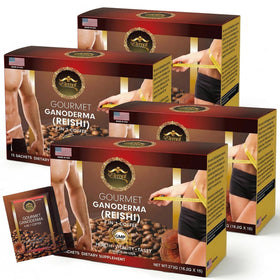 Eternal Spirit Beauty Asian Latte Ganoderma coffee singles packaging for travel-ready mornings.