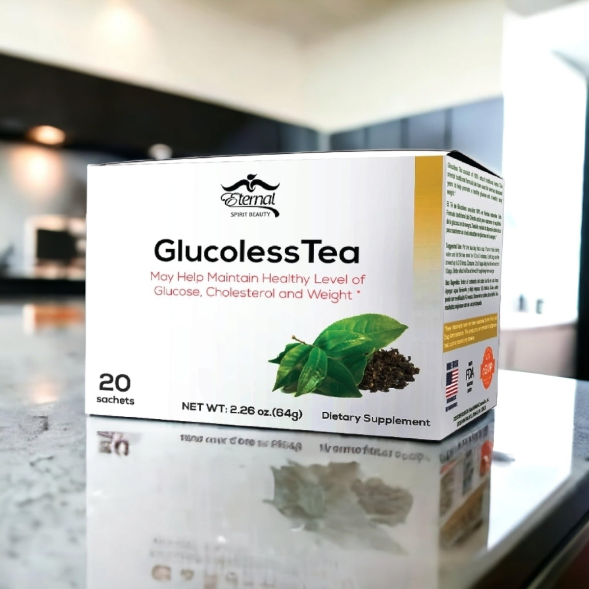 Eternal Spirit Beauty Glucoless Tea steep ceremony highlights inviting aroma and balance