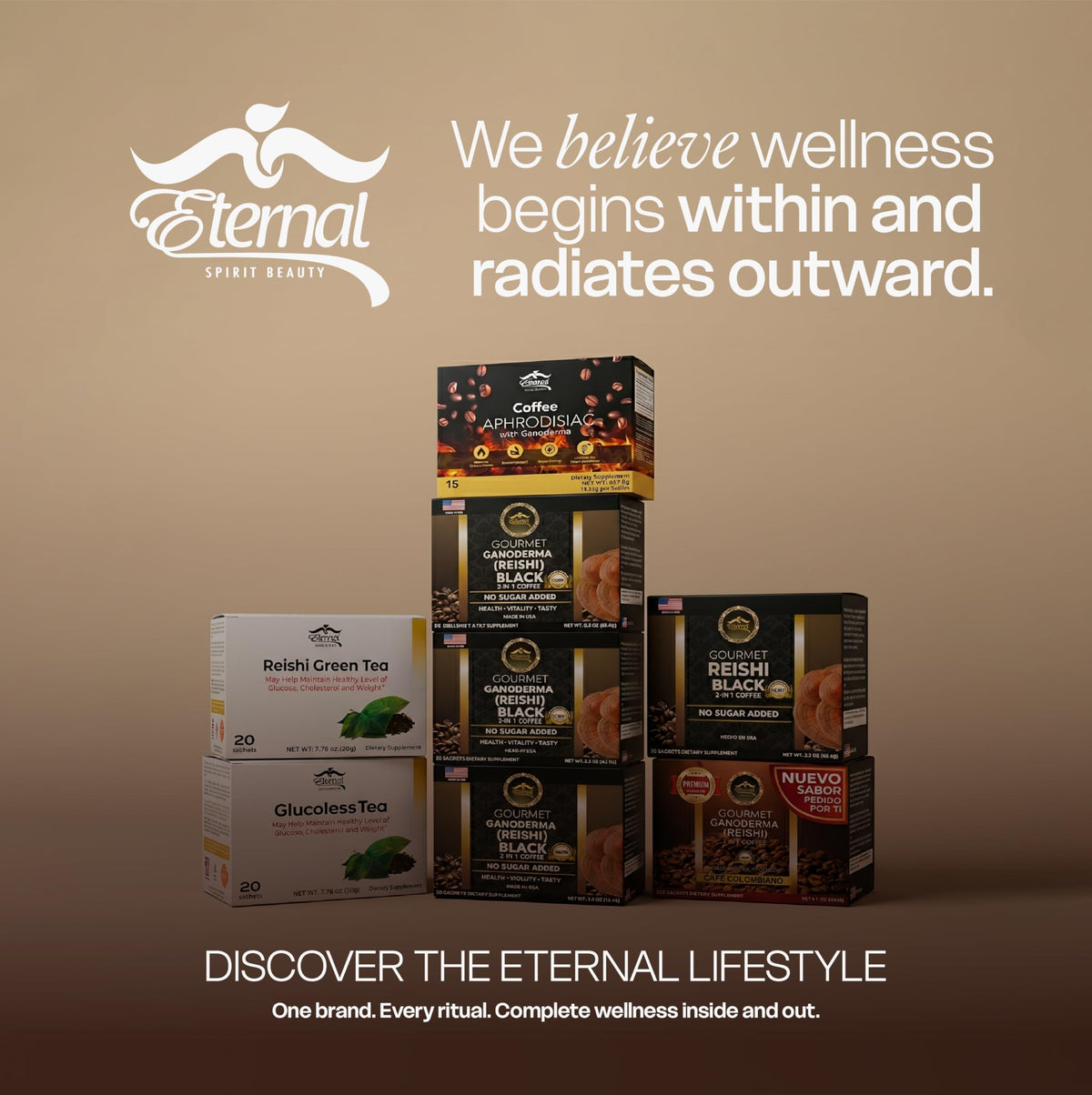 On the go morning routine with Eternal Spirit Beauty instant latte sachets.