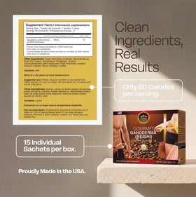 Two-pack display of Eternal Spirit Beauty Asian latte ganoderma singles for home or travel.