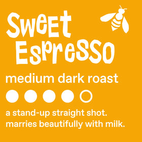 Espresso shot from Ethical Bean in a cup showing crema