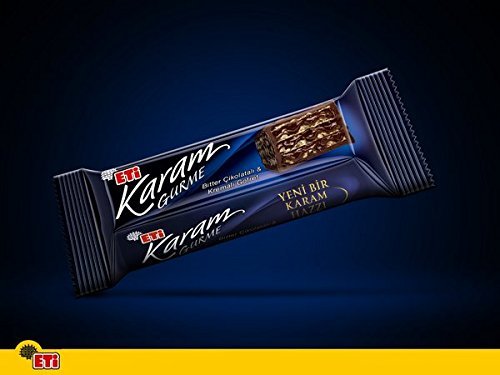 ETİ Karam Gurme wafer with caramel-cream filling, perfect with coffee.