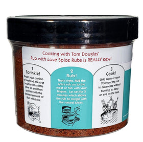 Etta’s recipe card included with Rub with Love salmon rub