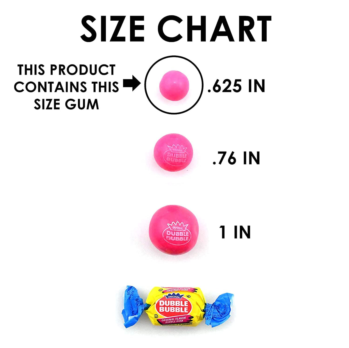 Eueasy Dubble Bubble packaging display; ready for bulk shelves and easy counting