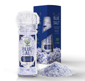 Eupherbia Blue Salt crystals glow and add a mineral-rich finish to dishes.