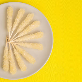 Eupherbia Rock Candy Sticks dissolving action shows effortless sweetness in drinks.