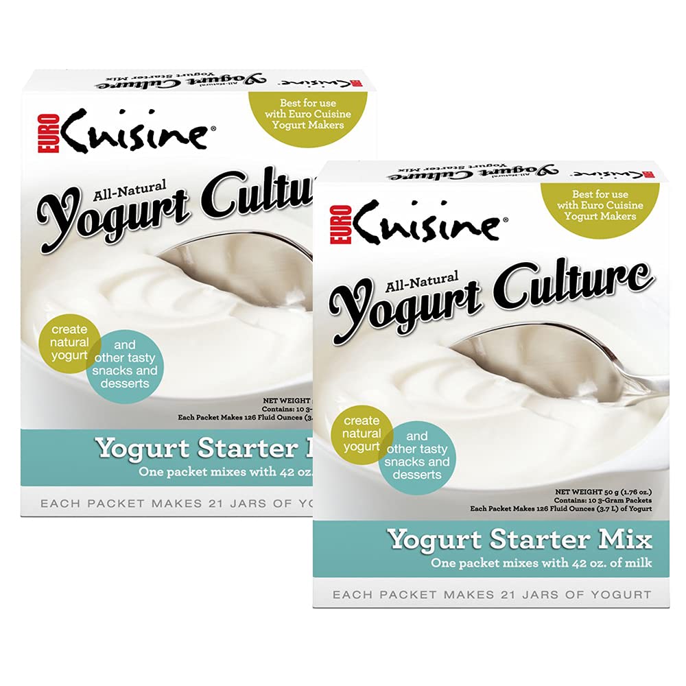 Euro Cuisine yogurt culture starter packaging for at-home yogurt making