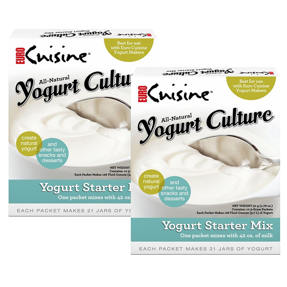 Euro Cuisine yogurt culture starter packaging for at-home yogurt making