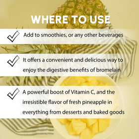 EVADY Pineapple Powder close-up highlights fast dissolve for smooth beverages