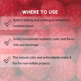 EVADY Raspberry Powder in yogurt demonstrates easy, fruity swirl in yogurt bowls.