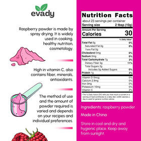 EVADY Raspberry Powder texture-dry-powder reveals fine, spray-dried consistency.