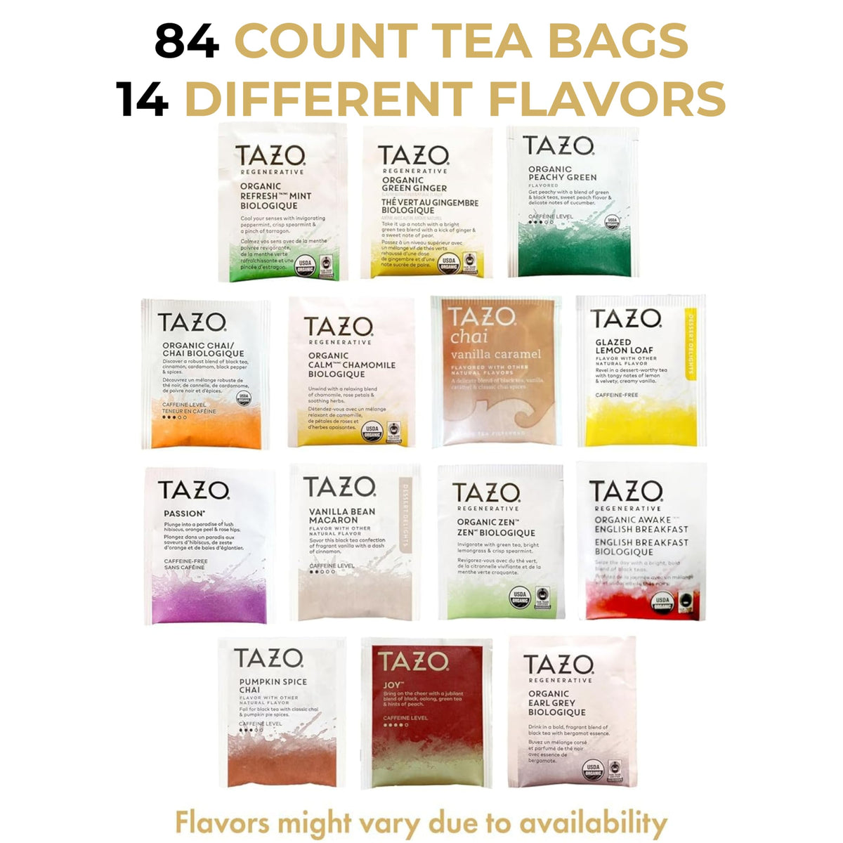 Eva's Gift Universe 14-flavors collection highlights variety for tea lovers at home or office.
