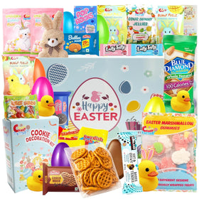 Eva's Gift Universe Easter care package box opened display showing ready-to-share assortment