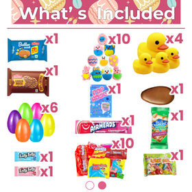 Eva's Gift Universe Easter care package cookies and chocolates close view
