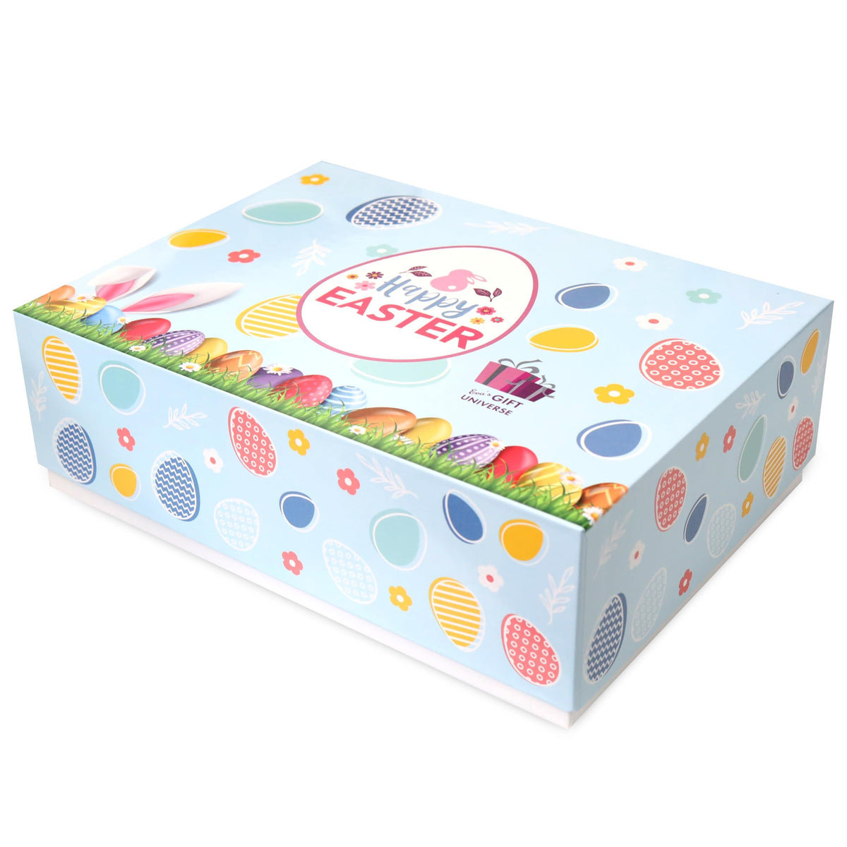 Eva's Gift Universe Easter care package blue box packaging ready for gifting