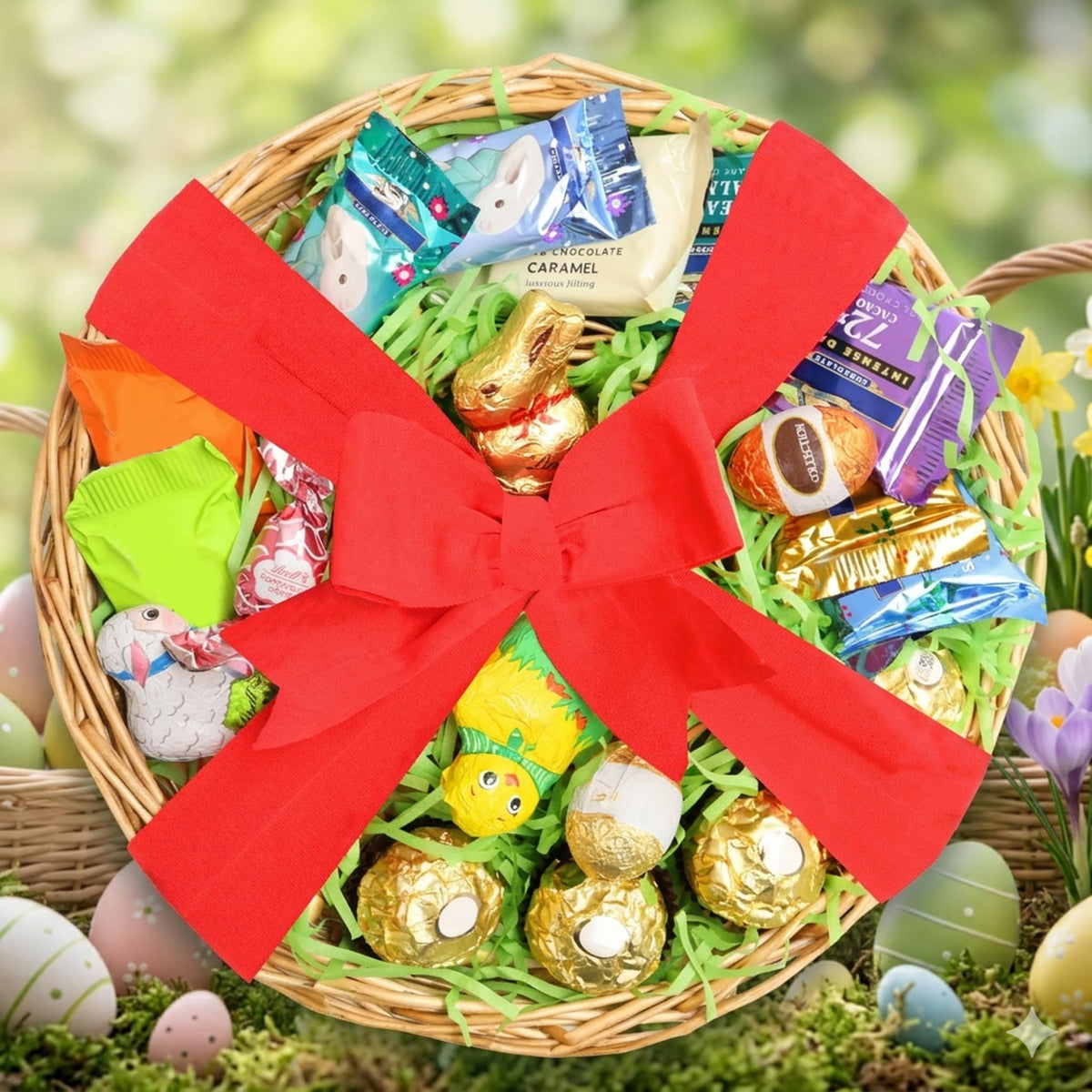 Eva's Gift Universe Easter green tray showcases festive treats on presentation.