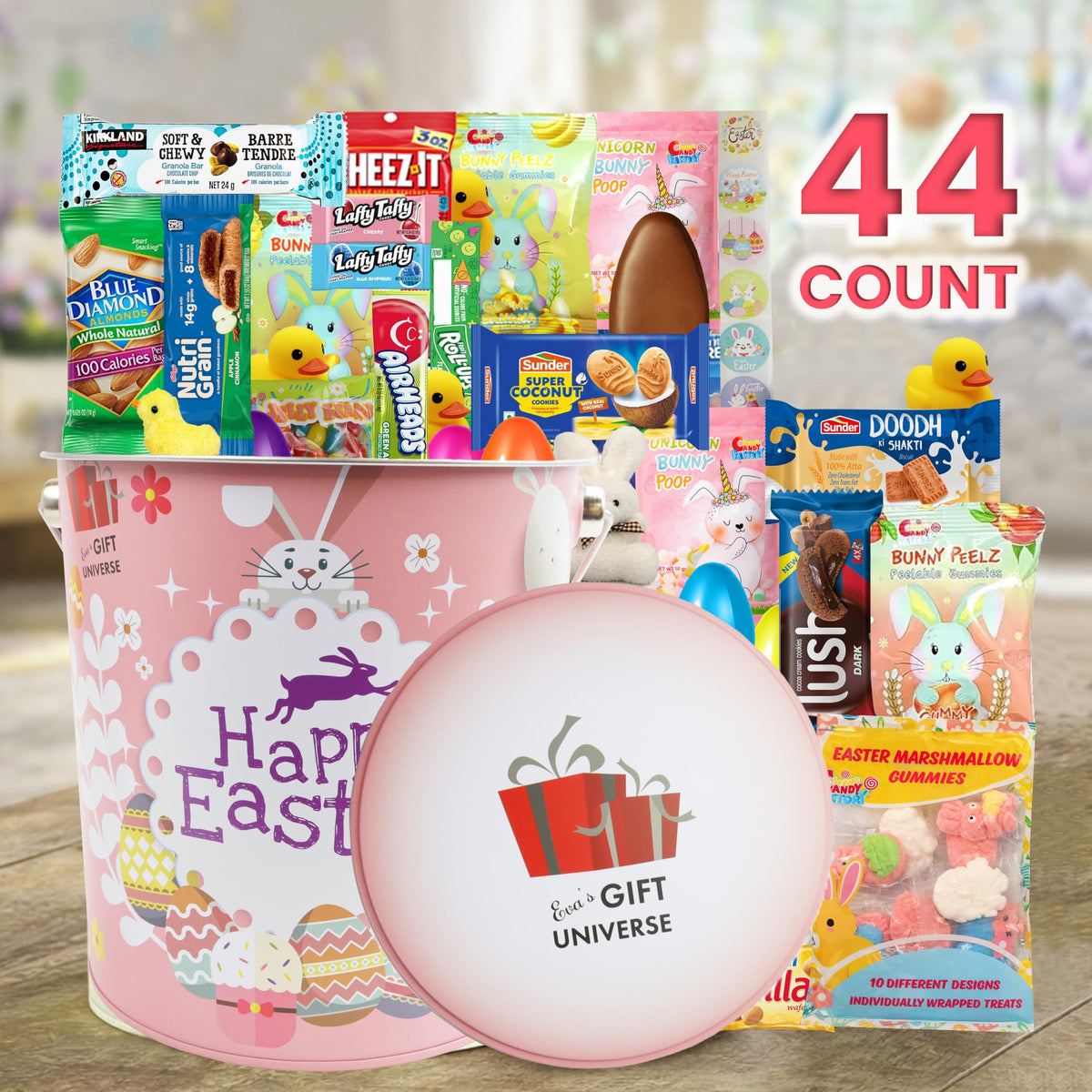 Inside Eva's Gift Universe snacks ready to share