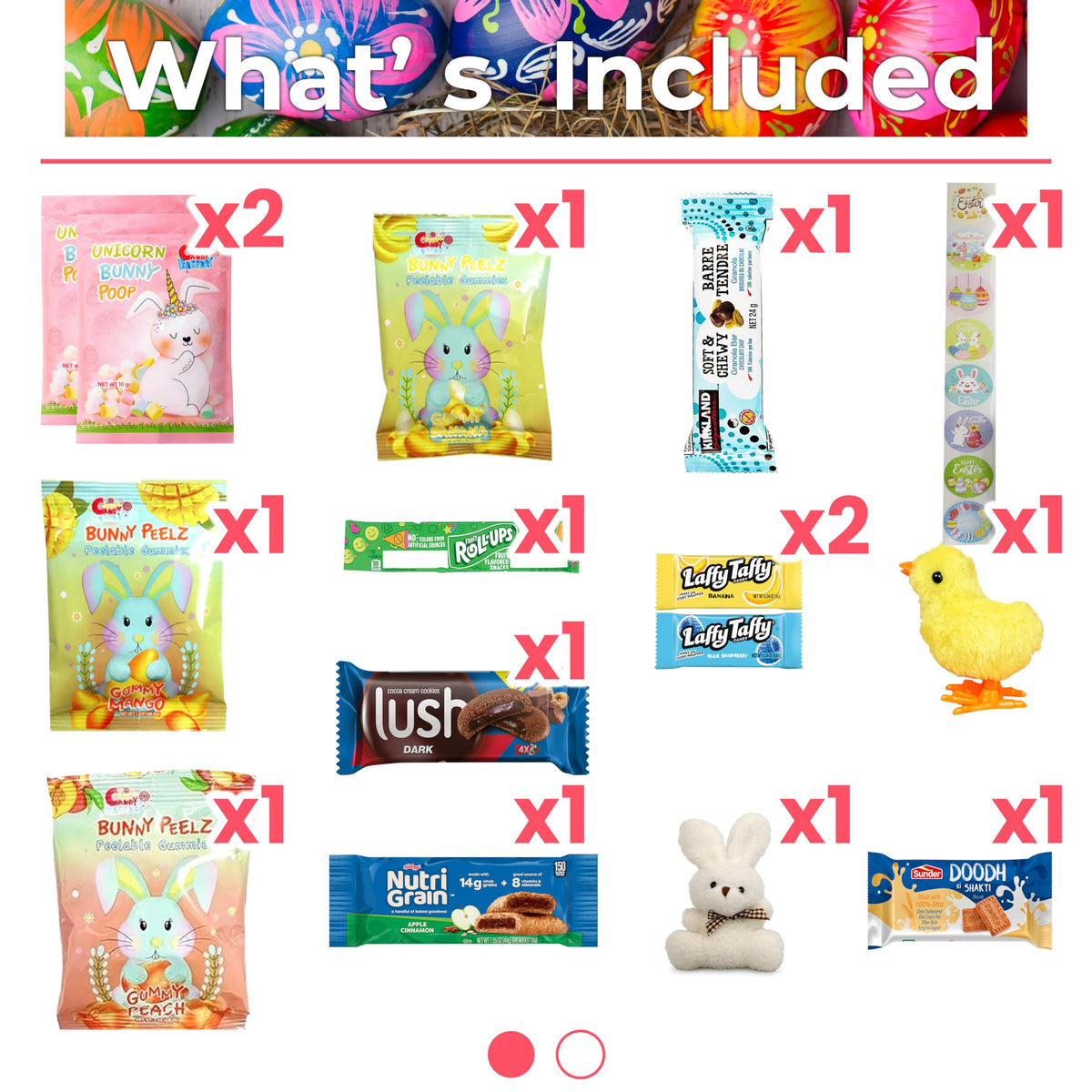 Eva's Gift Universe Easter tin variety candies close-up