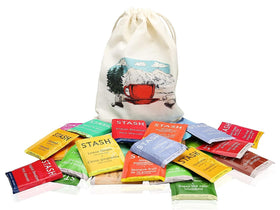 Eva's Gift Universe handmade cotton pouch keeps tea bags organized and portable.