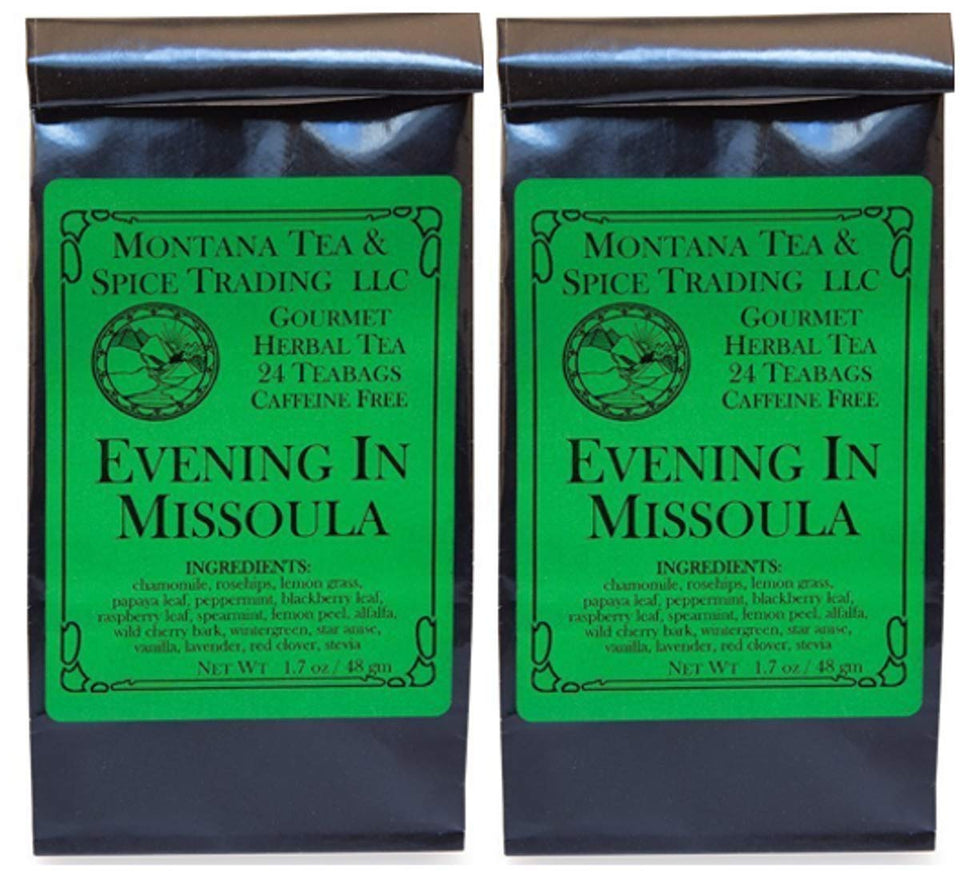 Evening in Missoula tea bags in a 24-pack, ideal for relaxing evenings