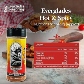 Everglades Heat Seasoning bottle pour demonstrates easy shake application for quick flavor