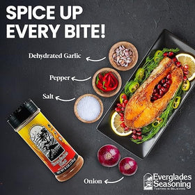 Everglades Heat Seasoning seasoning-sprinkle-wings highlights adjustable heat for wings