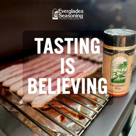 Everglades Rub Seasoning on chicken provides savory juiciness with spice.