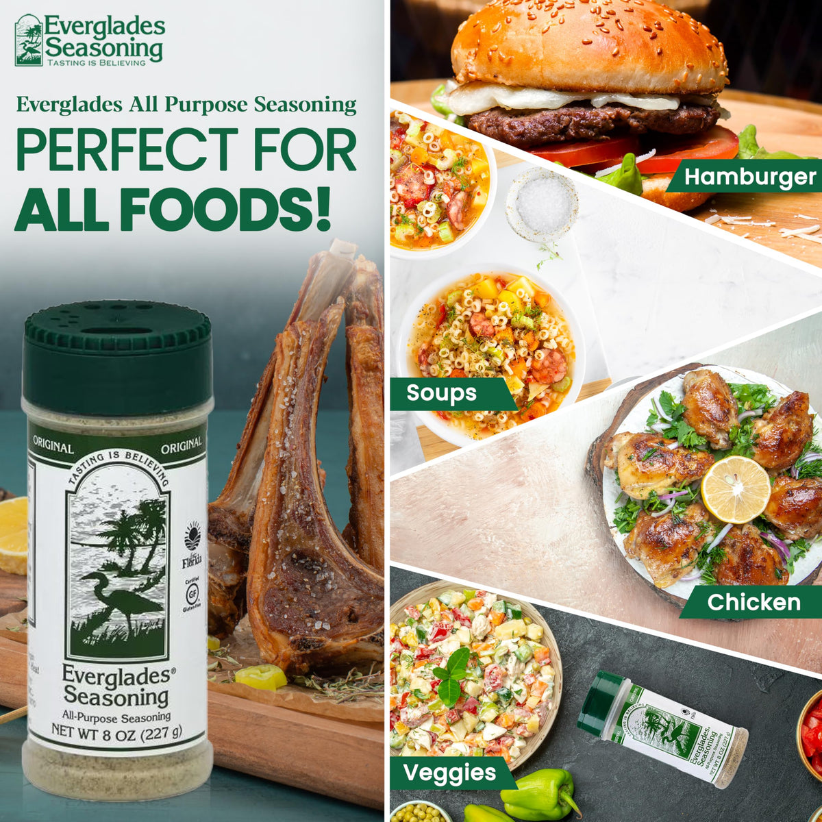 Grilled steak seasoned with Everglades Signature Blend for bold, savory crust.