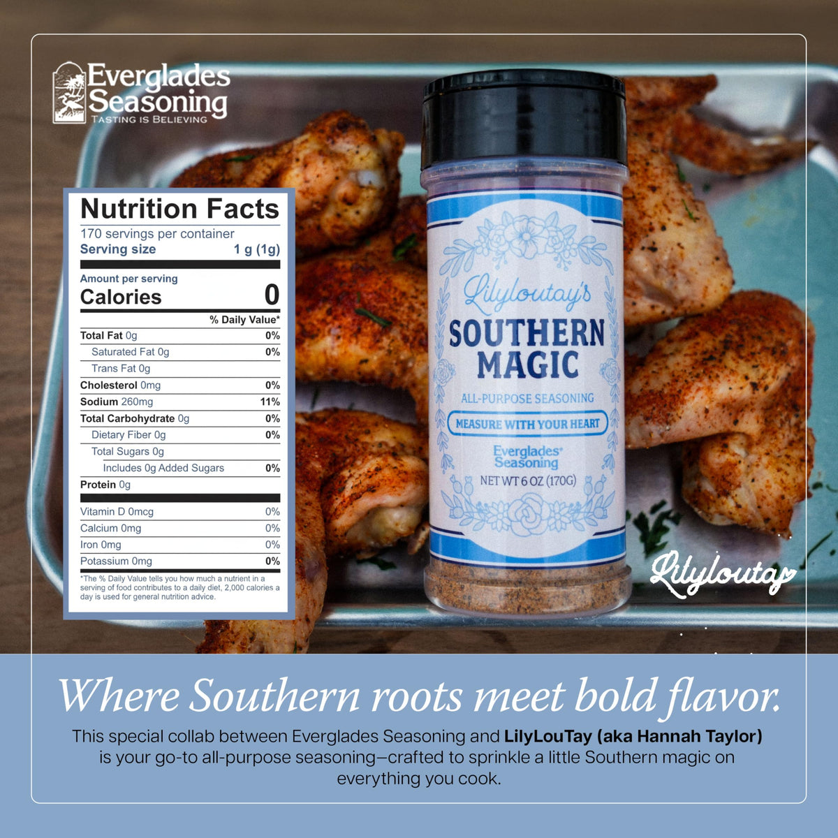Everglades Lily Lou Tay’s seasoning boosts weeknight dinners with quick flavor.